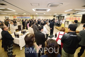 思想調査裁判の勝利報告集会＝13日、大阪市北区内