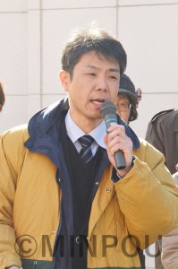 訴える江村市長候補