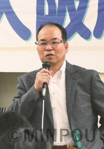 民青同盟の発展をとエールを送る柳氏 